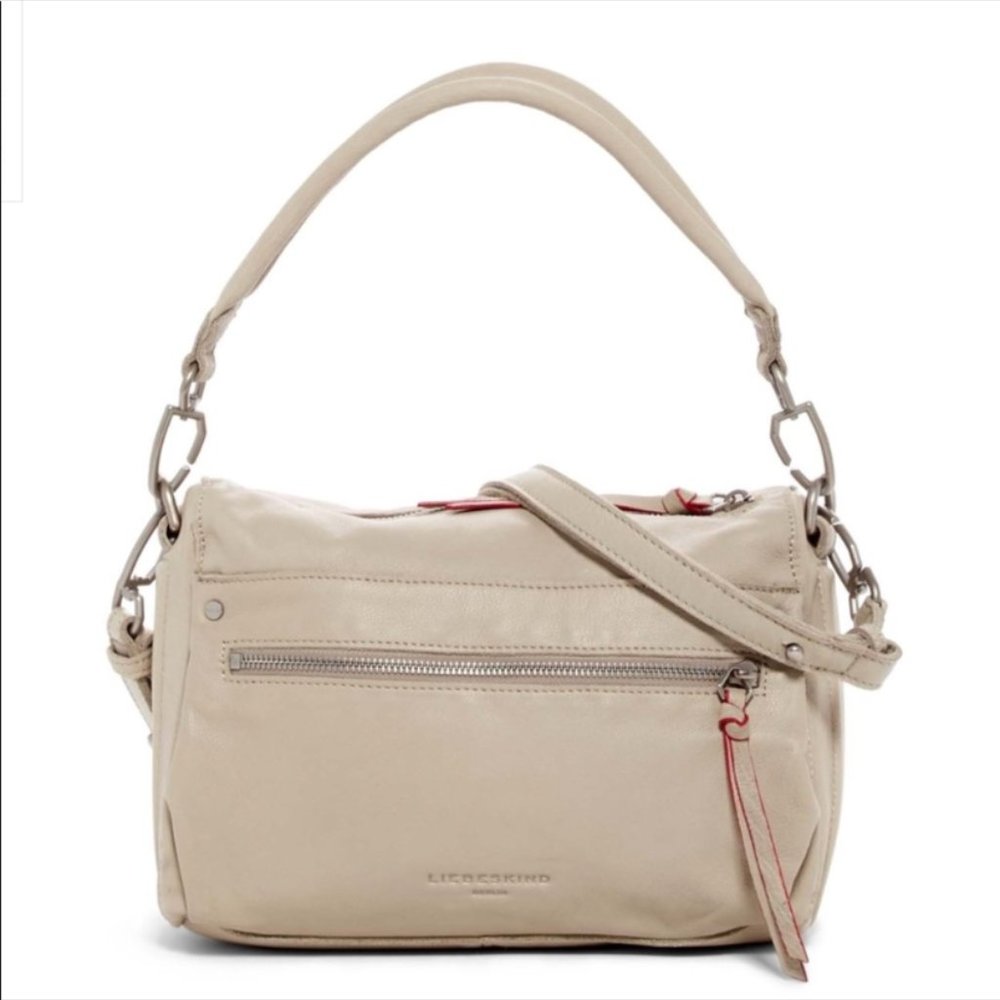 Liebeskind Berlin Beige Leather Crossover Shoulder Bag